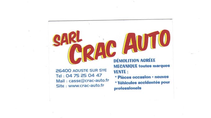 CARROSSERIE Crac Auto (Sarl) à AOUSTE-SUR-SYE — Photo 3 du centre VHU agréé Drôme