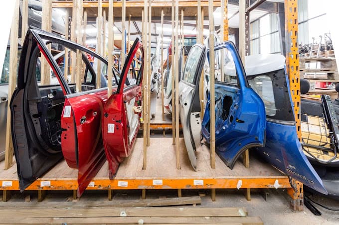 Vue extérieure du centre VHU agréé Auto Démolition Fougeraise ADF à LA SELLE-EN-LUITRE (Ille-et-Vilaine)