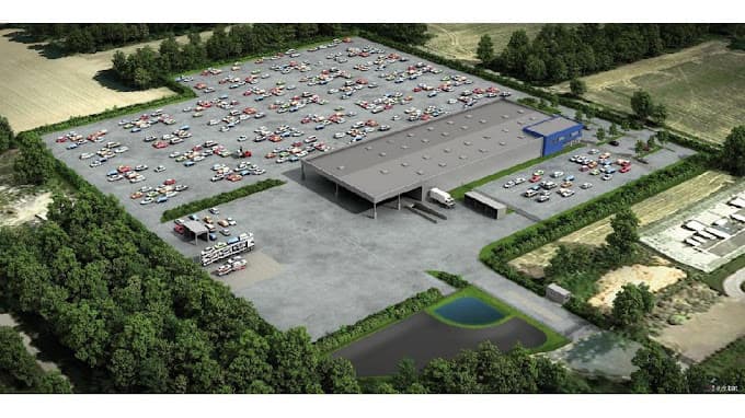 Vue extérieure du centre VHU agréé Atlantic Recycl Auto à SAINT-NICOLAS-DE-REDON (Loire-Atlantique)