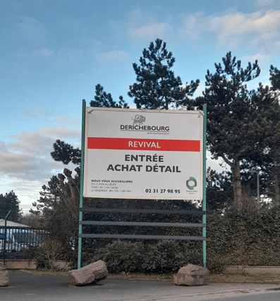 Vue extérieure du centre VHU agréé REVIVAL - Derichebourg Environnement à CASTINE-EN-PLAINE (Seine-Maritime)