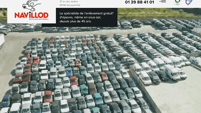 Vue extérieure du centre VHU agréé NAVILLOD Père et Fils à GOUSSAINVILLE (Val-d'Oise)